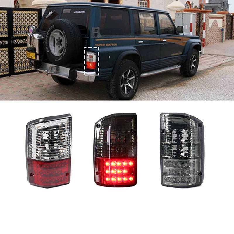 Car Accessories LED White or Smoke Taillight Rear Light Tail Lamp For Nissan Patrol Y60 Pickup 2002