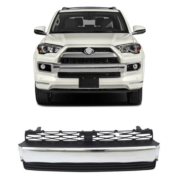 Front Bumper Lower Grille Assy Chrome Black for Toyota 4runner Limited 2014-2020