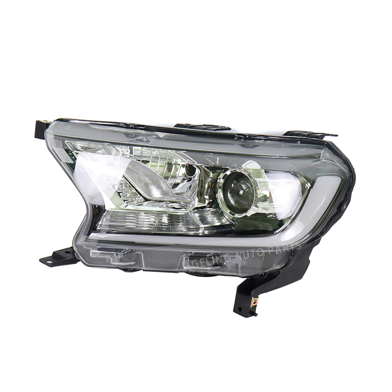 White LED Front Light Headlight with Clear Indicator Projector For Ford Ranger 2014-2017